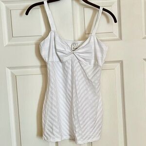 Ella Moss White Striped tank, Size M